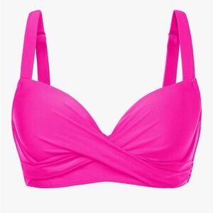Pink Push Up Bikini Top Bra 36B 36C 38A Underwire Swimsuit Top NWT